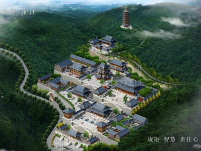 绍兴龙王寺古建规划设计布局图